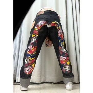 Evisu Dark Blue with God Head Design